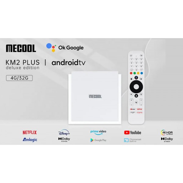MECOOL TV Box KM2 Plus Deluxe, Google πιστοποίηση, 4K, WiFi, Android 11 - TV Box