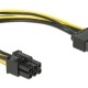 DELOCK καλώδιο τροφοδοσίας SATA 15-pin σε 6-pin PCI Express 82924, 20cm