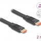 DELOCK καλώδιο HDMI 81002, flat, 8K/60Hz, 48 Gbps, eARC, HDR, 2m, μαύρο