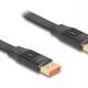 DELOCK καλώδιο DisplayPort 81006, flat, 8K/60Hz 32.4 Gbps HDR, 2m, μαύρο