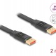DELOCK καλώδιο DisplayPort 81006, flat, 8K/60Hz 32.4 Gbps HDR, 2m, μαύρο