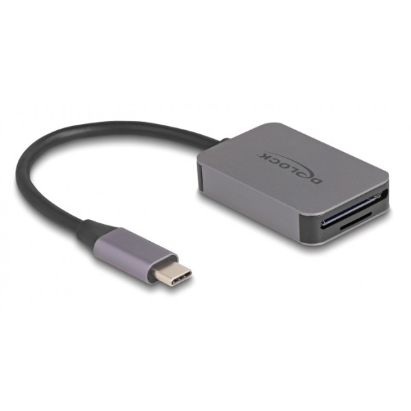 DELOCK card reader 91009 για SD & micro SD, USB-C, 5 Gbps, γκρι - USB Hubs - Card Readers