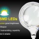 PROSKIT μεγεθυντικός φακός MA-1010U, κλιπ & βάση, LED, 3D 1.75x, λευκός