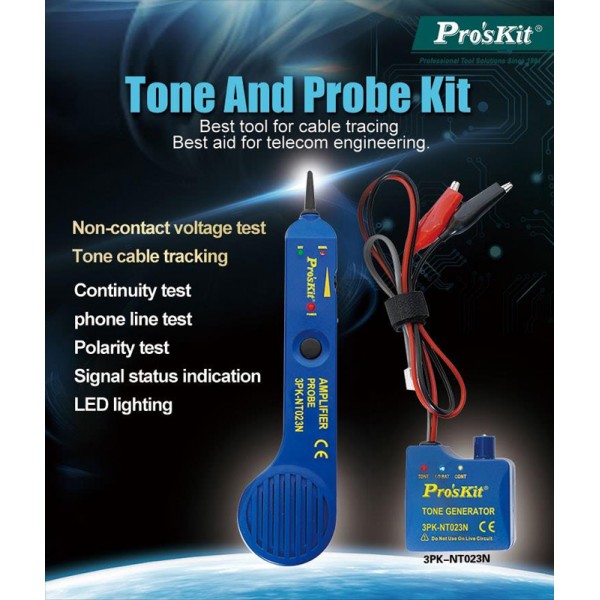 PROSKIT tester καλωδίων 3PK-NT023N, NCV 90~1000V - PROSKIT