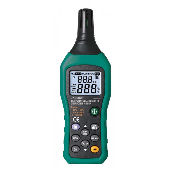 PROSKIT ψηφιακό θερμόμετρο & υγρασιόμετρο MT-4616, -20~60 °C, 0~100% RH - PROSKIT