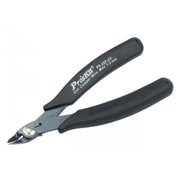 PROSKIT πλαγιοκόφτης 1PK-25P-CE με αγώγιμες λαβές, max Φ1.6mm, 130mm - Πένσες