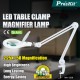 PROSKIT μεγεθυντικός φακός MA-1209LI με σφιγκτήρα, LED, 5D 2.25x, λευκός