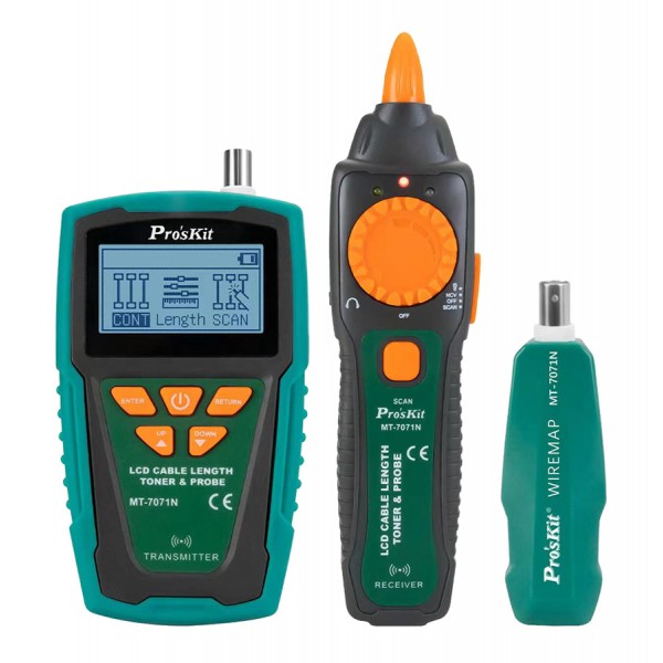 PROSKIT tester καλωδίων δικτύου MT-7071N για RJ45/11/12 & BNC - PROSKIT