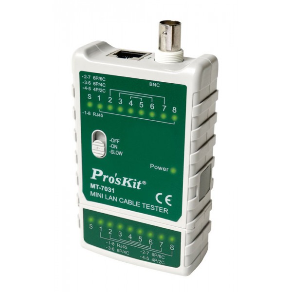 PROSKIT tester καλωδίων δικτύου MT-7031 για RJ45/11/12/22 & BNC - PROSKIT