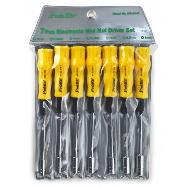 PROSKIT σετ κατσαβίδια καρυδάκια 1PK-9402, 7τμχ - PROSKIT