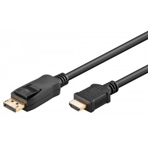 GOOBAY καλώδιο DisplayPort σε HDMI 64837, 4K/30Hz, 3m, μαύρο - Εικόνα