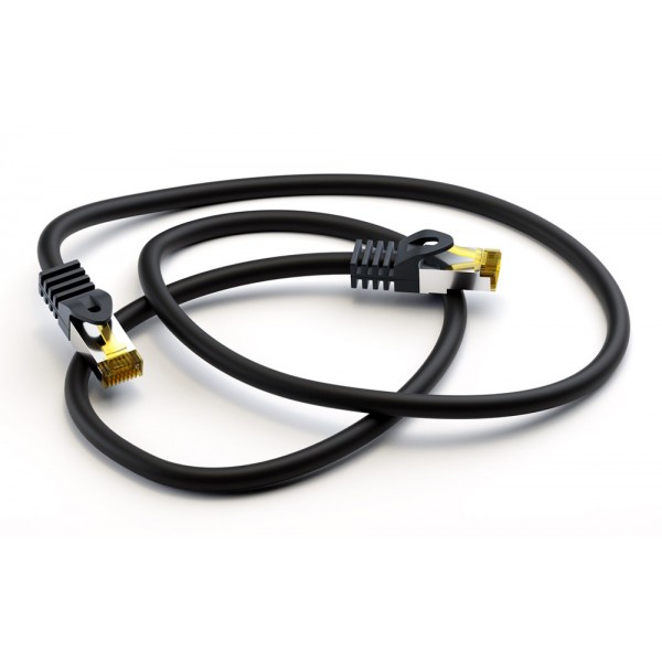 GOOBAY καλώδιο δικτύου 91608, CAT 7 S/FTP, 500MHz, CU, 2m, μαύρο