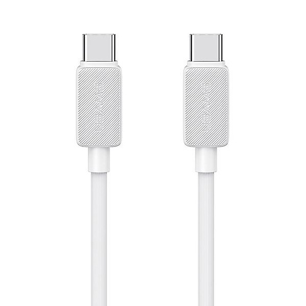 USAMS καλώδιο USB-C σε USB-C US-SJ691, 60W, 480Mbps, 1m, λευκό - USAMS