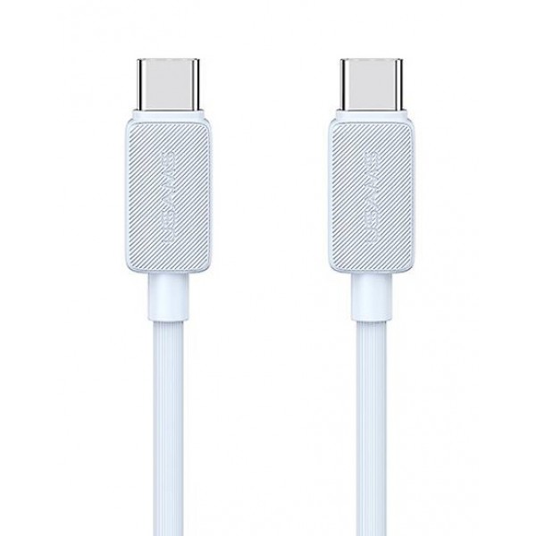 USAMS καλώδιο USB-C σε USB-C US-SJ691, 60W, 480Mbps, 1m, μπλε - USAMS