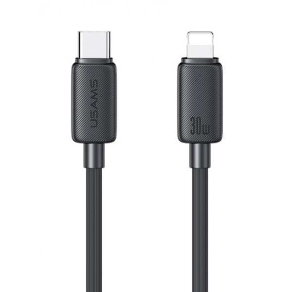 USAMS καλώδιο Lightning σε USB-C US-SJ692, 30W, 480Mbps, 1m, μαύρο - USB-C (Type-C)