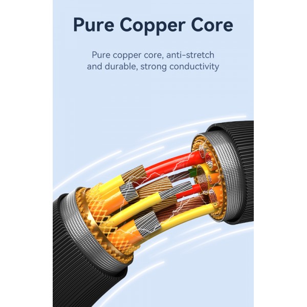 USAMS καλώδιο USB-C σε USB US-SJ688, 3A, 480Mbps, 1m, λευκό