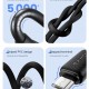 USAMS καλώδιο micro USB σε USB US-SJ690, 2A, 480Mbps, 1m, λευκό