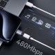 USAMS αντάπτορας USB-C σε Lightning US-SJ677, 30W, 480Mbps, γκρι