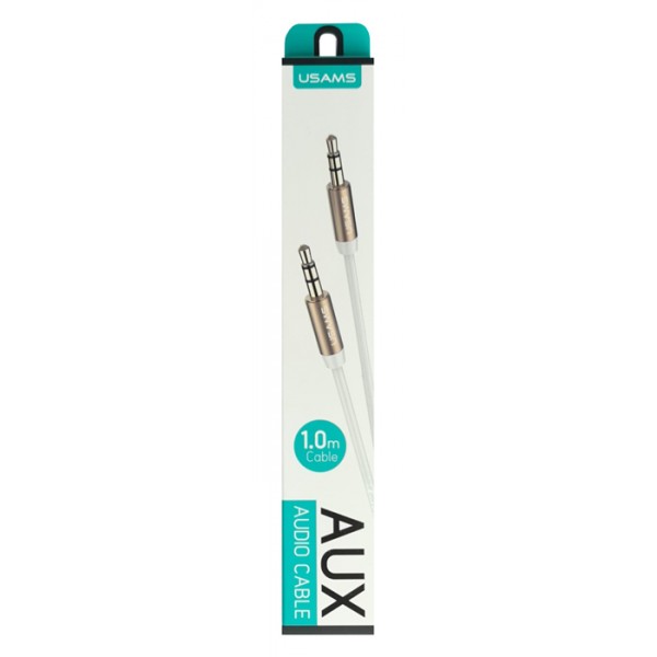 USAMS καλώδιο ήχου 3.5mm YP-01, AUX, 1m, λευκό - Ήχος