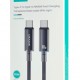 USAMS καλώδιο USB-C σε USB-C US-SJ660, 100W, 480Mbps, 1.2m, μαύρο