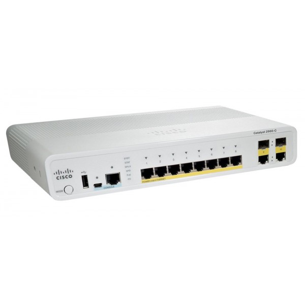 CISCO used Switch WS-C2960CG-8TC-L 8x 10/100/1000 Gigabit Ethernet ports - Used Δικτυακά