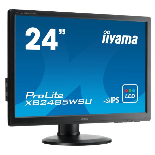 IIYAMA used οθόνη XB2485WSU LED IPS, 24.1", VGA/DVI/DisplayPort, Grade B - Used Οθόνες PC