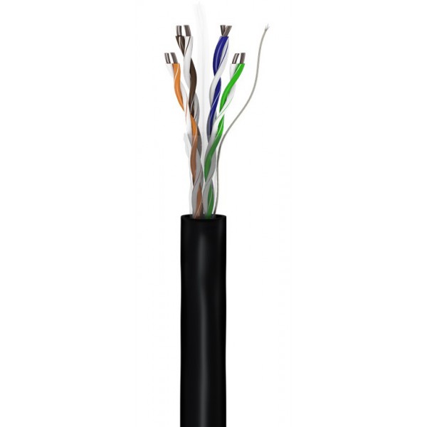 GOOBAY καλώδιο δικτύου 57293, CAT 6 U/UTP, CCA, έως 50m, 100m, μαύρο - GOOBAY
