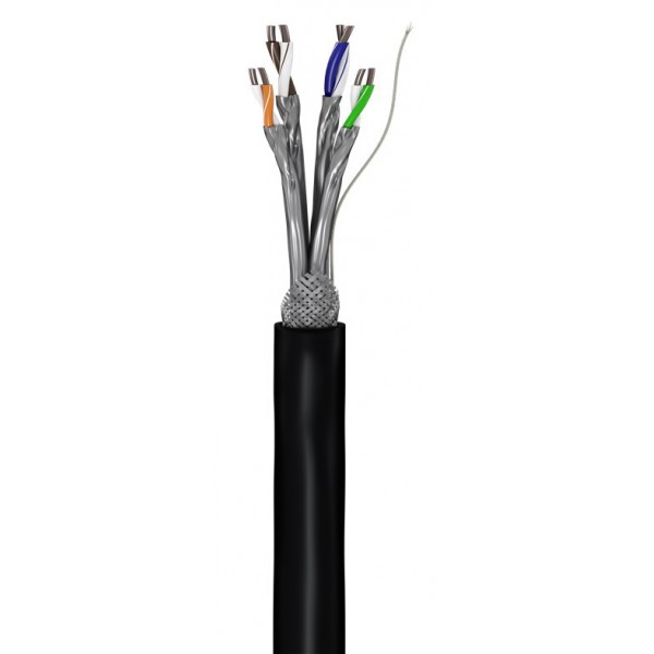 GOOBAY καλώδιο δικτύου 57197, CAT 6 S/FTP, CCA, έως 40m, 100m, μαύρο - GOOBAY