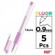 MP σετ στυλό fluorescent ballpoint PE124-5, 0.9mm, πολύχρωμα, 5τμχ