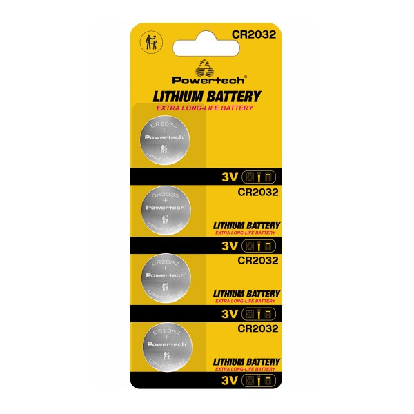 POWERTECH μπαταρίες λιθίου PT-1210, CR2032, 3V, 4τμχ - Μπαταρίες Λιθίου