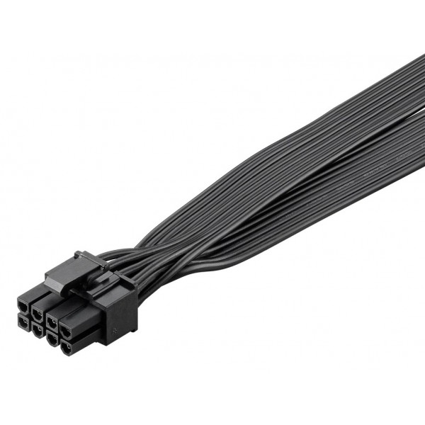 GOOBAY καλώδιο 8 pin σε 2x 6+2 pin PCIe 59714, 23cm, μαύρο - Εσωτερικά PC