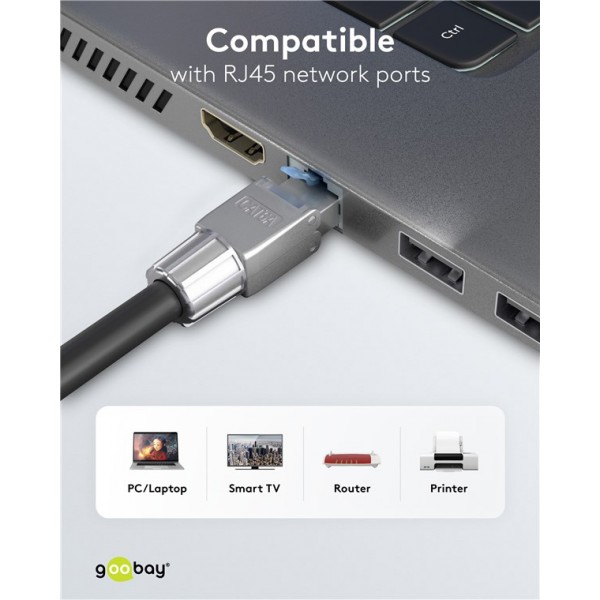 GOOBAY βύσμα RJ45 65939, CAT 6A STP, tool-free, ασημί
