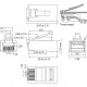 GOOBAY βύσμα RJ45 93828, CAT 6 UTP, διάφανο, 10τμχ