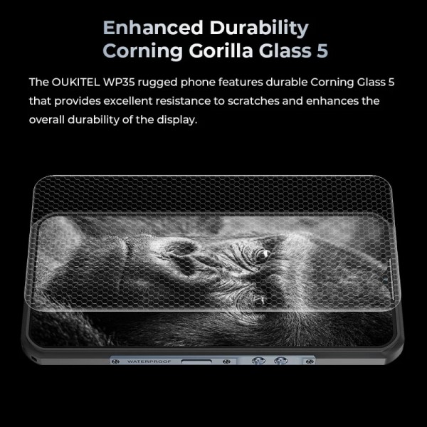OUKITEL smartphone WP35, 6.6", 8/256GB, 5G, 11000mAh, IP68/IP69K, γκρι