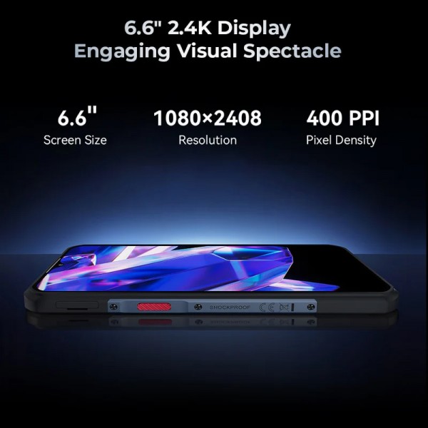 OUKITEL smartphone WP35, 6.6", 8/256GB, 5G, 11000mAh, IP68/IP69K, γκρι
