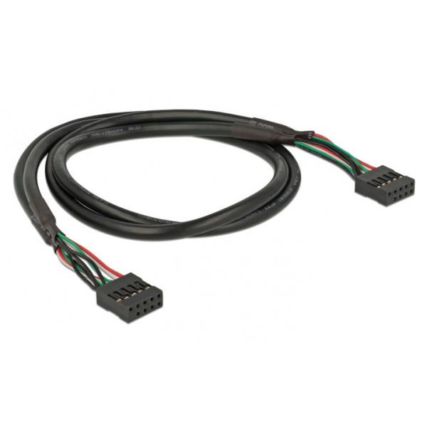 DELOCK καλώδιο USB 2.0 10-pin 2.54mm 82437, 480 Mbps, 50cm - Εσωτερικά PC