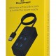 POWERTECH USB 3.2 hub PTR-0157, 4x θυρών, 5Gbps, USB σύνδεση, 1m, μαύρο
