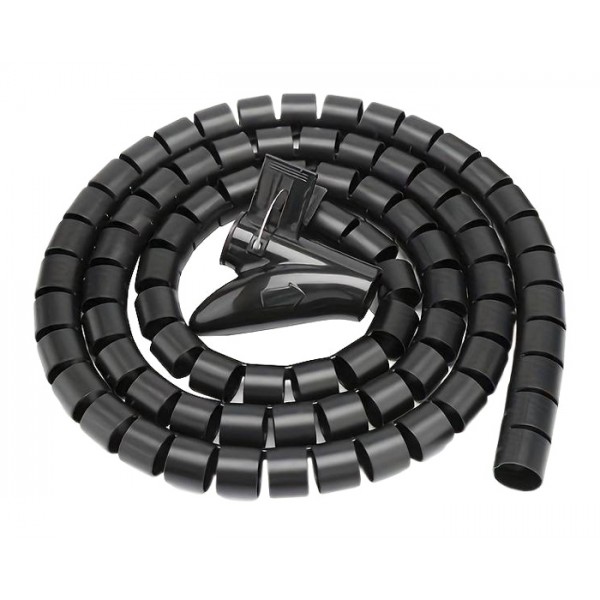 Δεματικό καλωδίων AG873, πλαστικό, Φ20mm, 2m, μαύρο - Τακτοποίηση Καλωδίων
