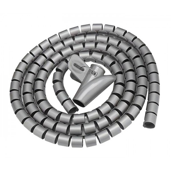 Δεματικό καλωδίων AG873B, πλαστικό, Φ20mm, 2m, γκρι - Τακτοποίηση Καλωδίων