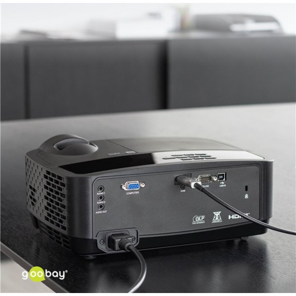 GOOBAY καλώδιο HDMI 2.1 65558 με Ethernet, 8K/60Hz, 48 Gbps, 10m, μαύρο - GOOBAY