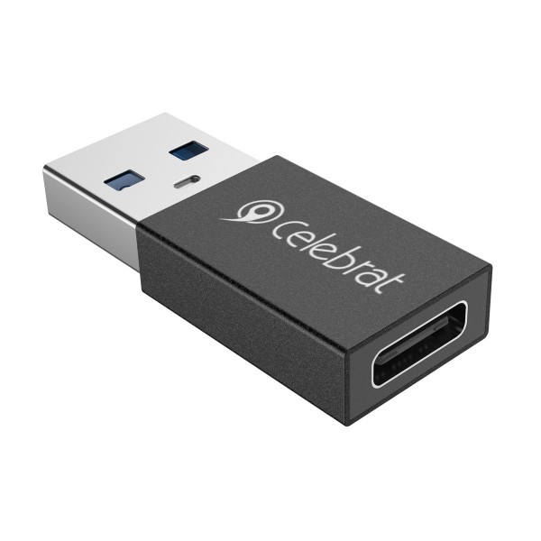 CELEBRAT αντάπτορας USB 3.0 σε USB-C CA-01, 3A, 5Gbps, μαύρος - CELEBRAT
