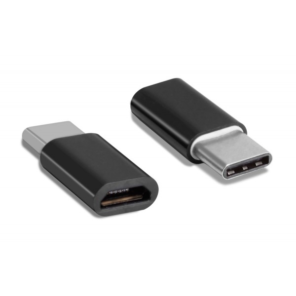 POWERTECH αντάπτορας USB-C σε Micro USB θηλυκό CAB-UC019, μαύρος - Powertech