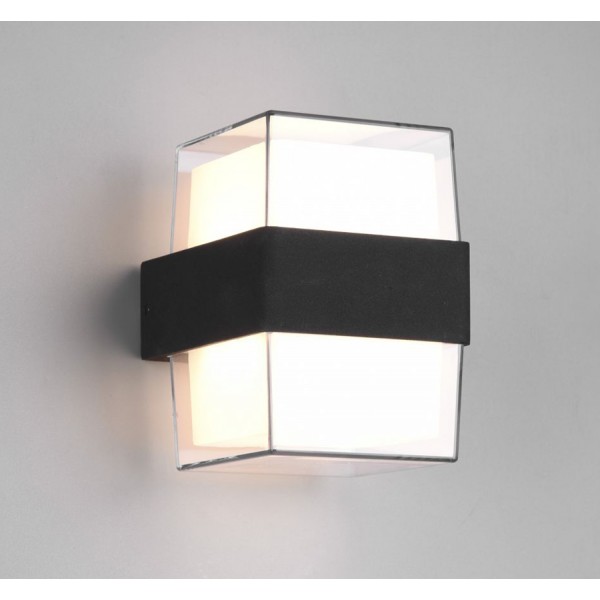 POWERTECH LED φωτιστικό τοίχου HLL-0159, 14W, 4000K, 1190lm, IP65, μαύρο - Powertech