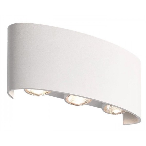 POWERTECH LED φωτιστικό τοίχου HLL-0160, 6W, 4000K, 510lm, IP65, λευκό - Φωτιστικά τοίχου