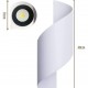 POWERTECH LED φωτιστικό τοίχου HLL-0162, 10W, 4000K, 800lm, IP65, λευκό