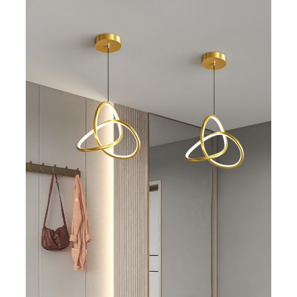 POWERTECH LED φωτιστικό οροφής HLL-0146, 25W, 4000K, Φ40cm, 1m, χρυσό - Φωτιστικά Οροφής