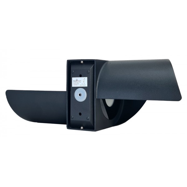 POWERTECH LED φωτιστικό τοίχου HLL-0163, 10W, 4000K, 850lm, IP65, μαύρο