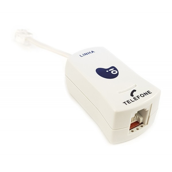 POWERTECH Φίλτρο ADSL για ADSL2+ Modem Router & PSTN, RJ11, 0.20m, Λευκό - Τηλεφωνία