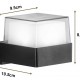 POWERTECH LED φωτιστικό τοίχου HLL-0157, 7W, 4000K, 560lm, IP65, μαύρο