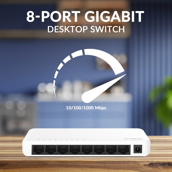 STRONG switch SW8000P, 8x Gigabit θύρες, 1000Mbps - STRONG